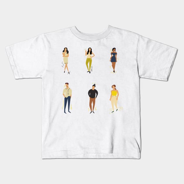 fashion styles sticker pack design Kids T-Shirt by Artistic_st